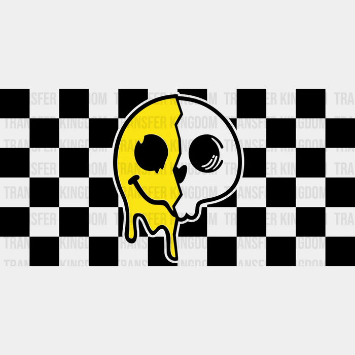Smiley Skull UV DTF Transfer Cup Wrap UV DTF Sticker