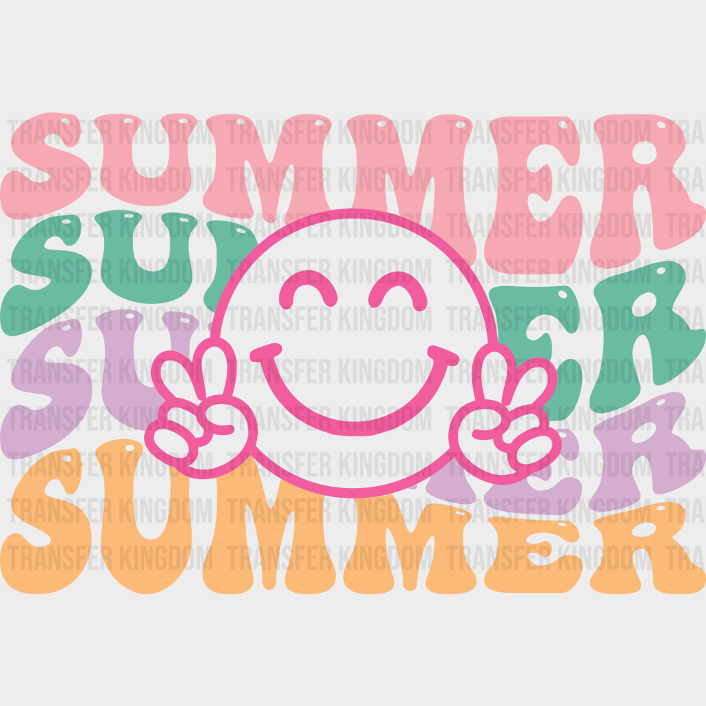 Smiley Summer Uv Dtf Transfer Cup Wrap Sticker