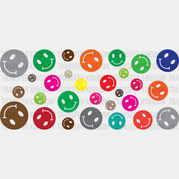 Smiley UV DTF Transfer Cup Wrap UV DTF Sticker