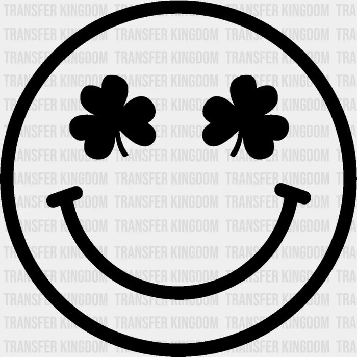 Smileys Black Green White - St. Patrick's Day DTF Transfer