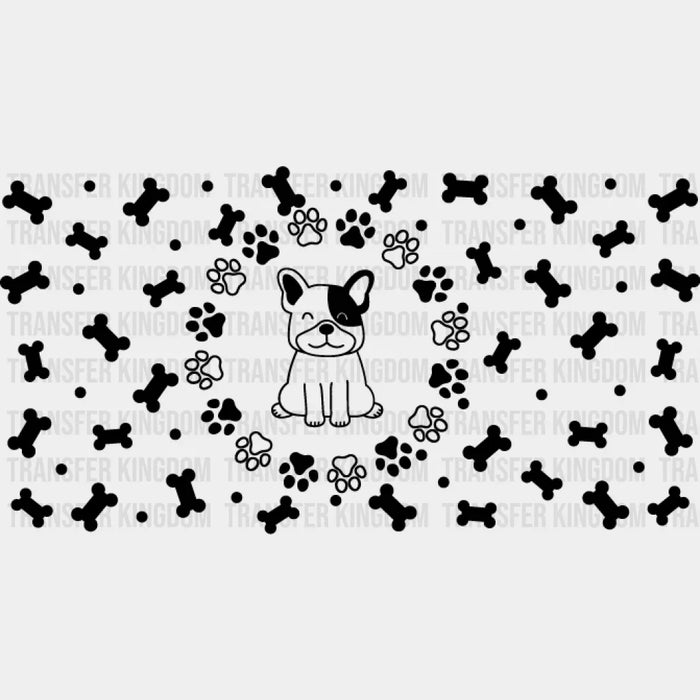 Smiling Dog Paw And Treats - Pets Cup Wrap UV Sticker Permanent UV DTF Decal