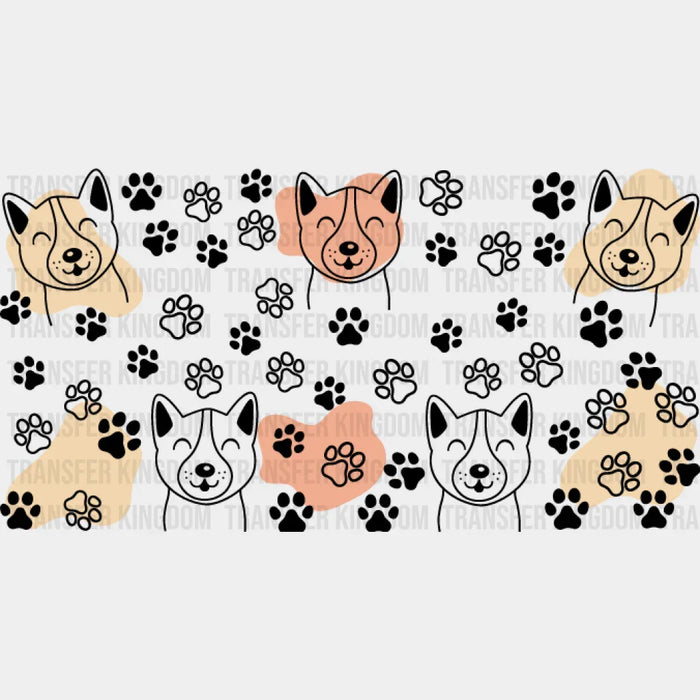 Smiling Dog - Pets Cup Wrap UV Sticker Permanent UV DTF Decal