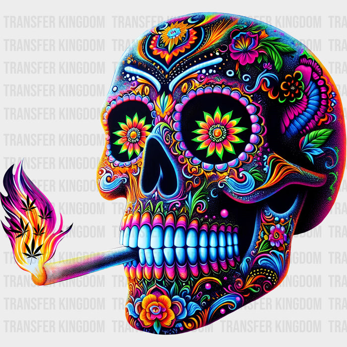 Smoking Skull - Day of the Dead DTF Transfers