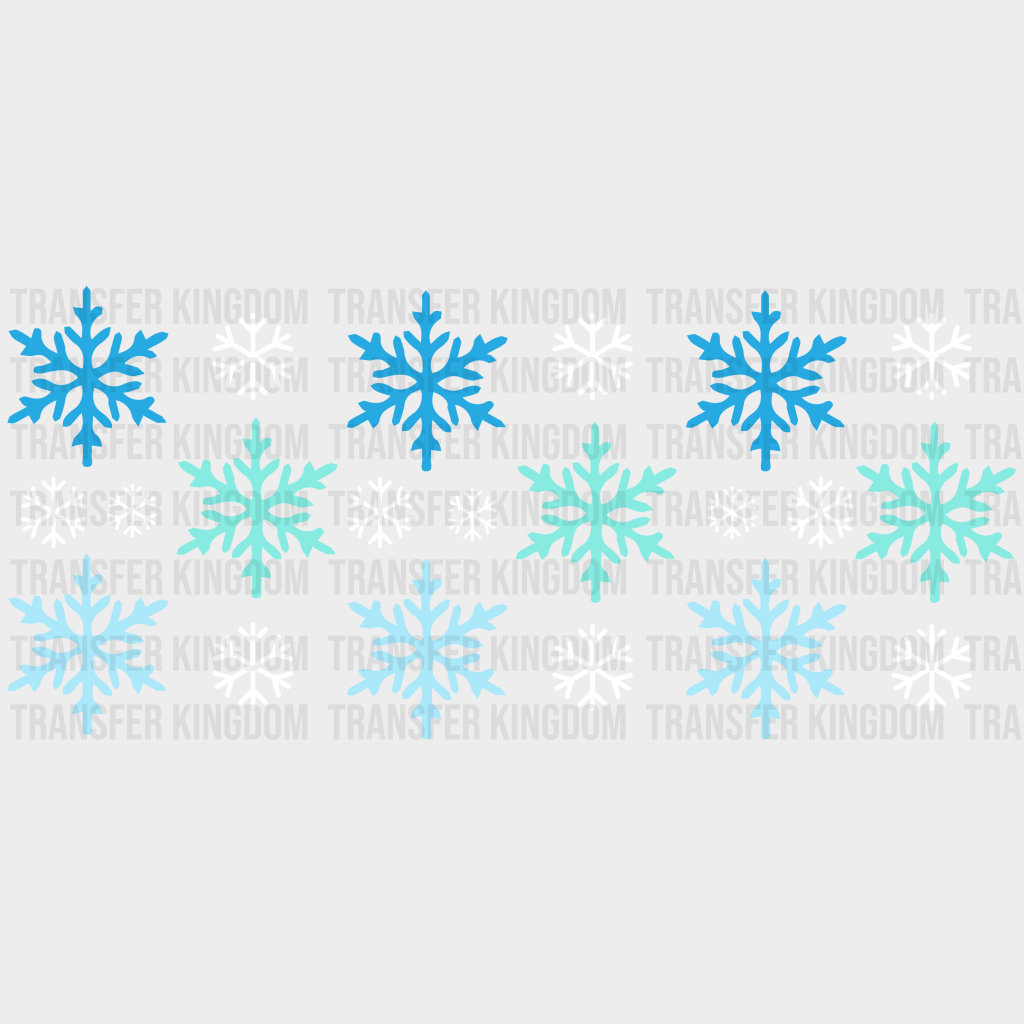 Snow Flakes Uv Dtf Transfer Cup Wrap Sticker