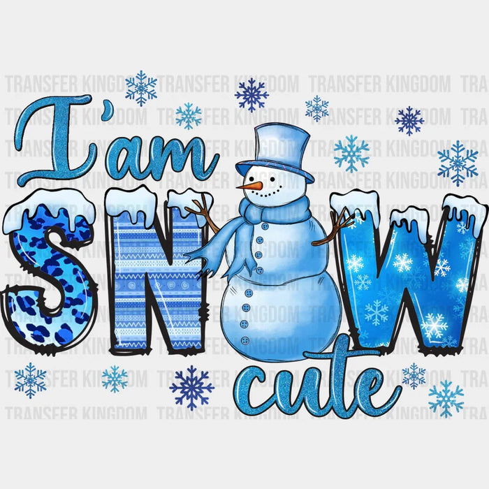 Snowcute Blue Design - Winter Iron On DTF Transfer