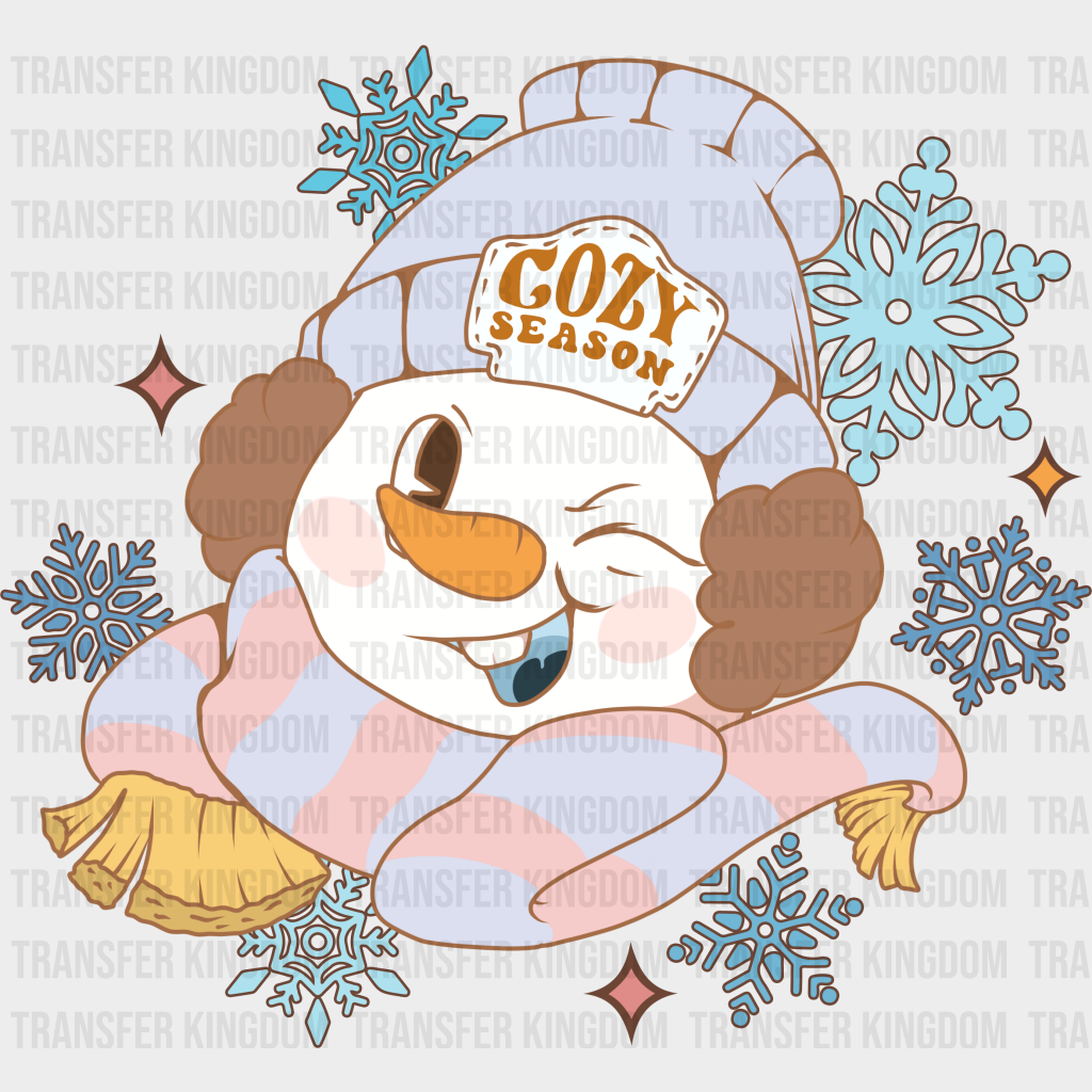 Snowman Cozy Season - Winter Iron On Dtf Transfer