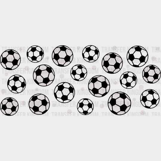 Soccer Ball Black And White - Cup Wrap Uv Sticker Permanent Dtf Decal