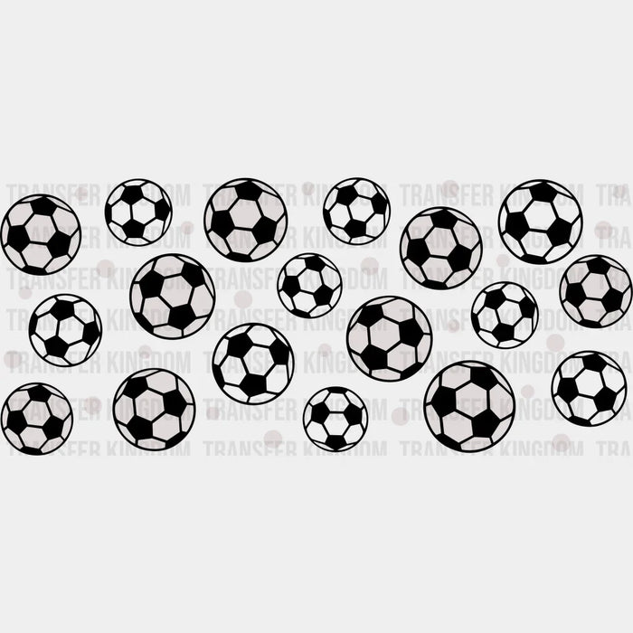 Soccer Ball Black And White - Soccer Cup Wrap UV Sticker Permanent UV DTF Decal