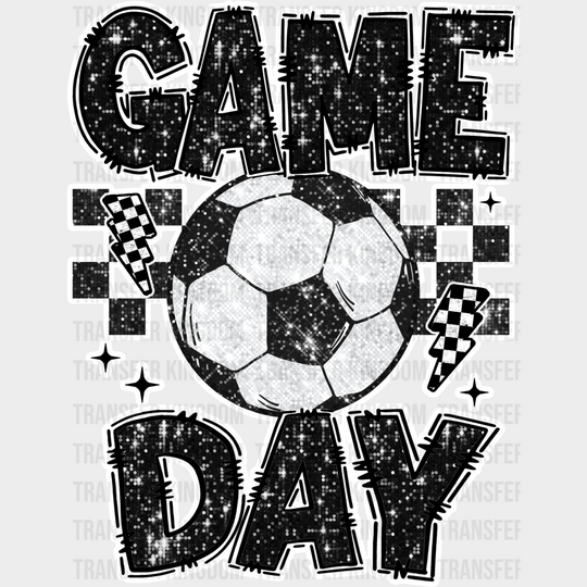 Soccer Ball Game Day Design - Dtf Heat Transfer Unisex S & M (10’’) / Light Color (See Imaging)