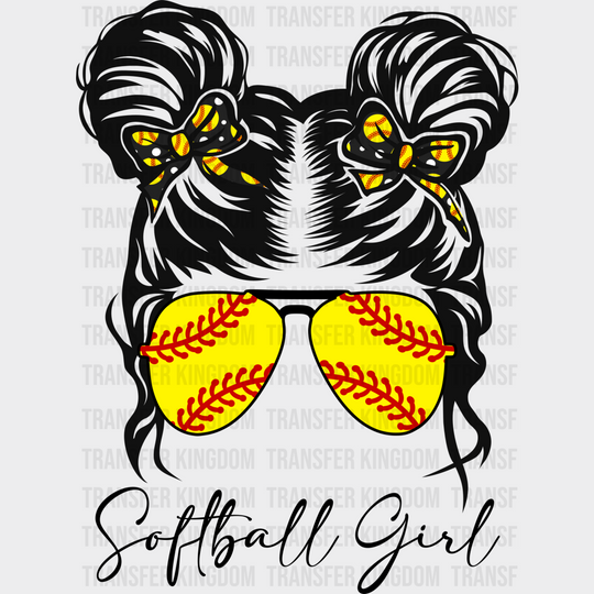 Softball Girl - Dtf Heat Transfer Unisex S & M (10’’) / Dark Color Design (See Imaging)