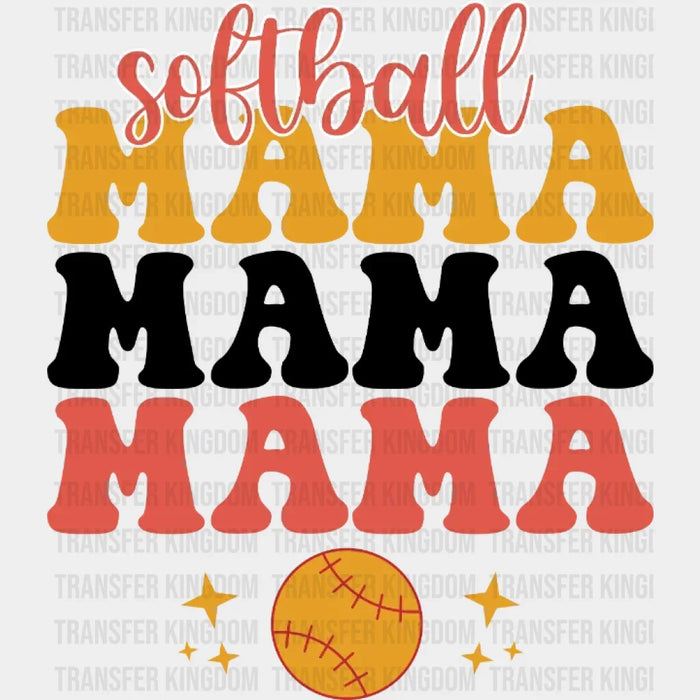 Softball Mama Mama Mama Star DTF Transfer