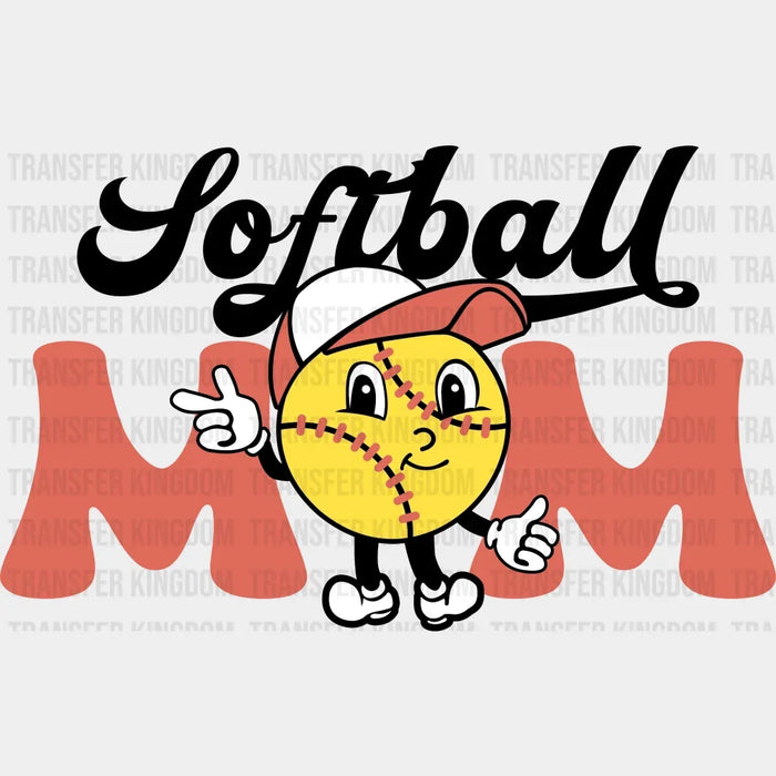 Softball Mom Mascot DTF Transfer