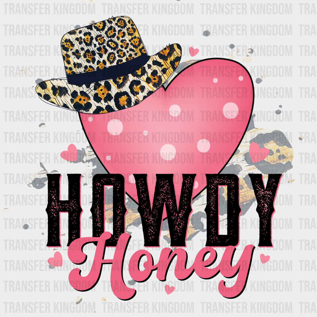 SOLID HOWDY HONEY HEART - DTF heat transfer - transfer-kingdom