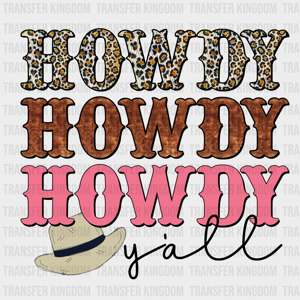 SOLID HOWDY HOWDY YALL - DTF heat transfer - transfer-kingdom