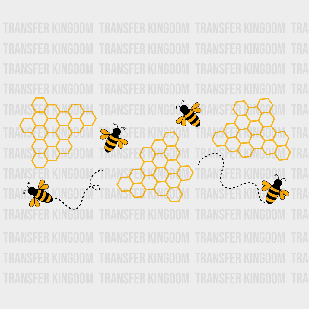 Some Bees Around Beehives Uv Dtf Transfer Cup Wrap Sticker