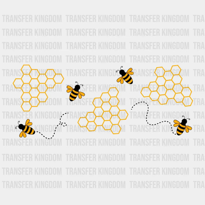 Some Bees Around Some Beehives UV DTF Transfer Cup Wrap UV DTF Sticker