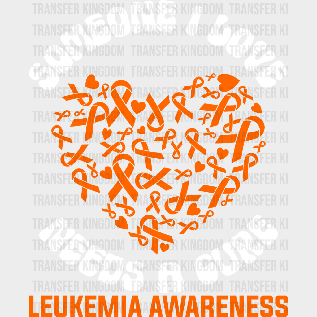 Someone I Love Needs A Cure - Leukemia Dtf Heat Transfer Unisex S & M (10’’) / Light Color