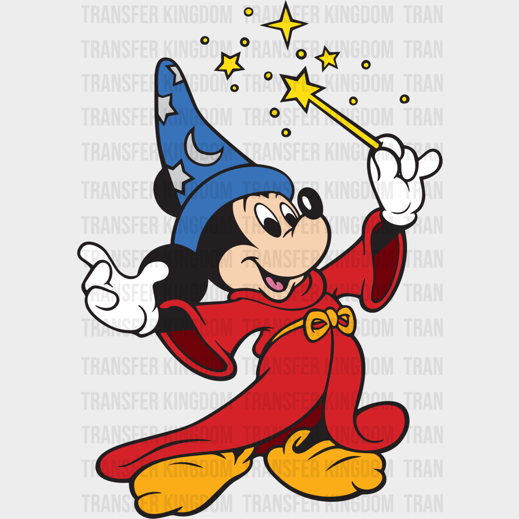 Sorcerer Mickey Design - Dtf Heat Transfer Unisex S & M ( 10 ) / Dark Color See Imaging