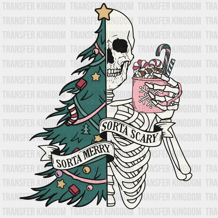 SORTA MERRY SORTA SCARRY Christmas Design - DTF heat transfer