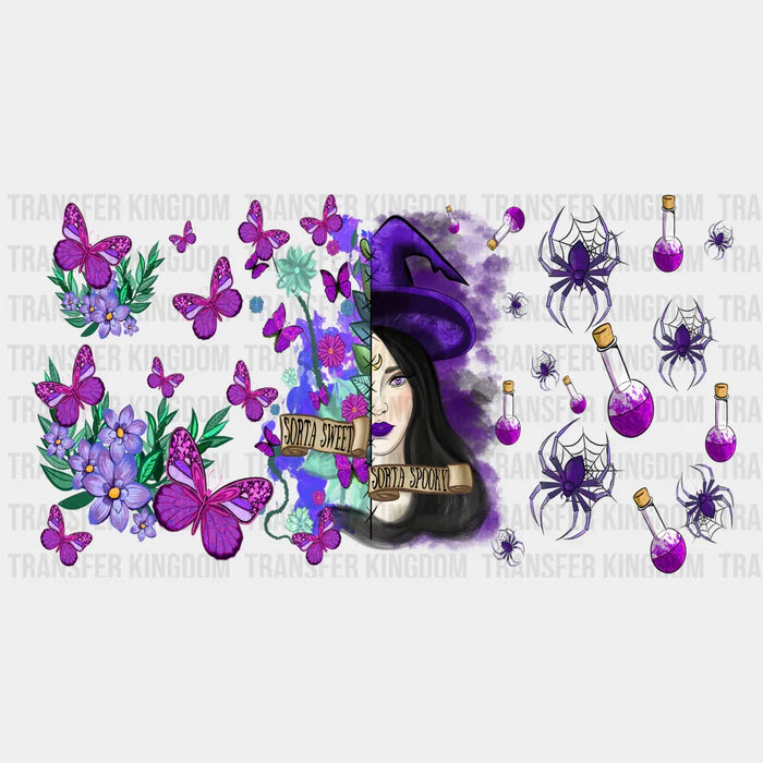 Sorta Sweet Sorta Spooky - Halloween Cup Wrap UV Sticker Permanent UV DTF Decal