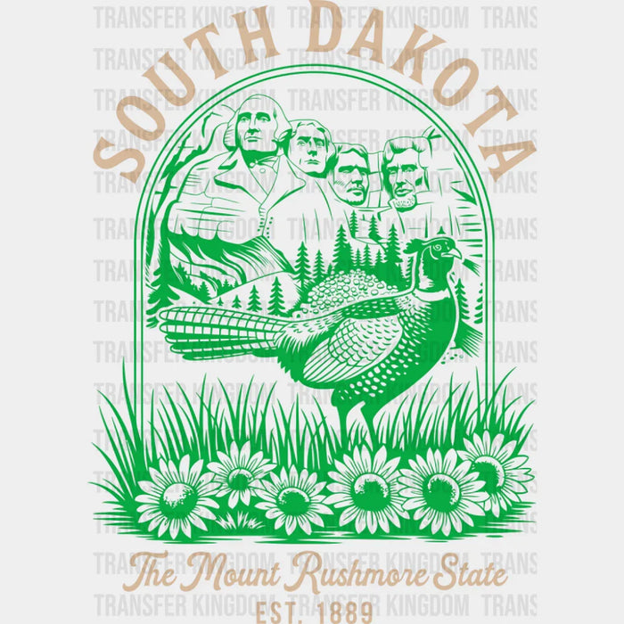 South Dakota The Mount Rushmore State - States & Cities DTF Transfer