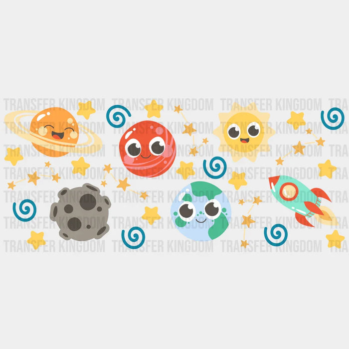 Space And Planets UV DTF Transfer Cup Wrap UV DTF Sticker