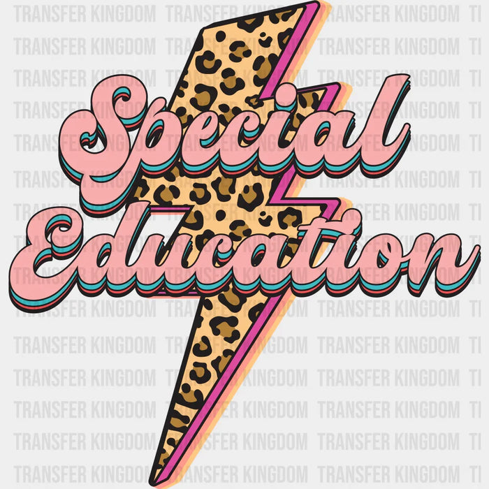 Special Education Lightning Leopard Pattern Design - Special ED DTF heat transfer
