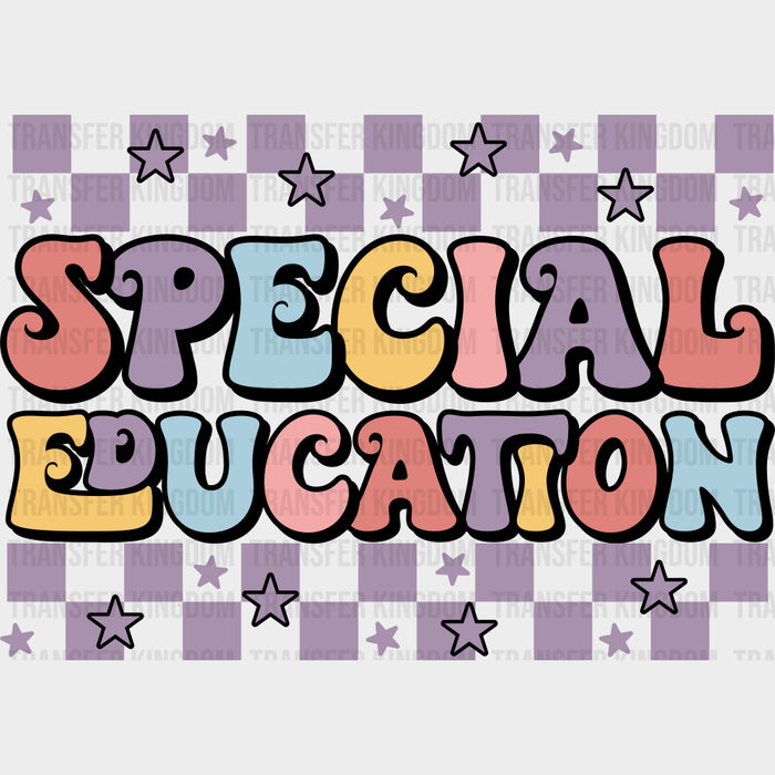 Special Education Purple Checkered Design - Special ED DTF Transfers