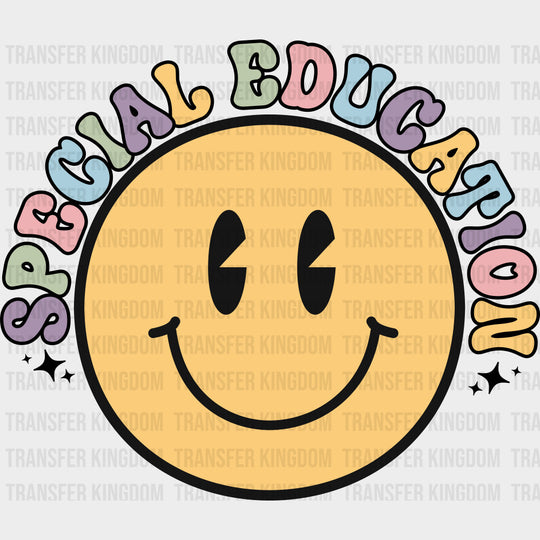 Special Education, Yellow Smiley - Special ED DTF Transfers transfer-kingdom Dark Color Design (See Imaging)