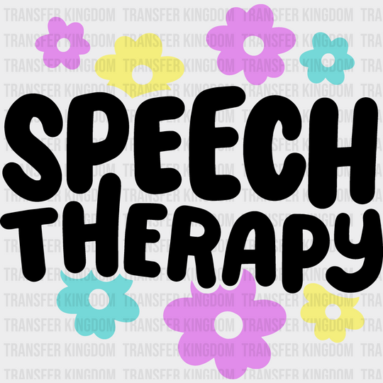 Speech Therapy Design - Therapist Dtf Heat Transfer Unisex S & M (10’’) / Dark Color See Imaging