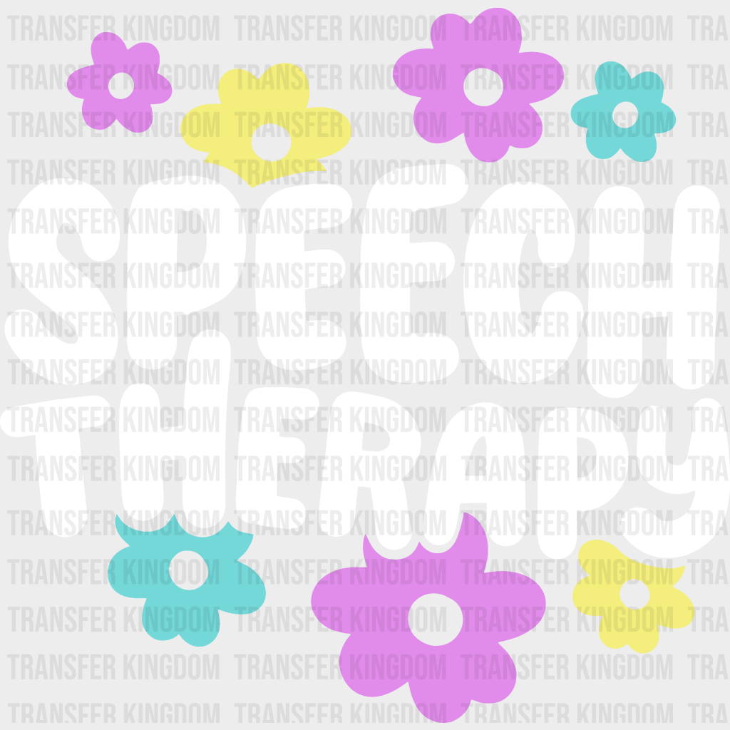 Speech Therapy Design - Therapist Dtf Heat Transfer Unisex S & M (10’’) / Light Color See Imaging