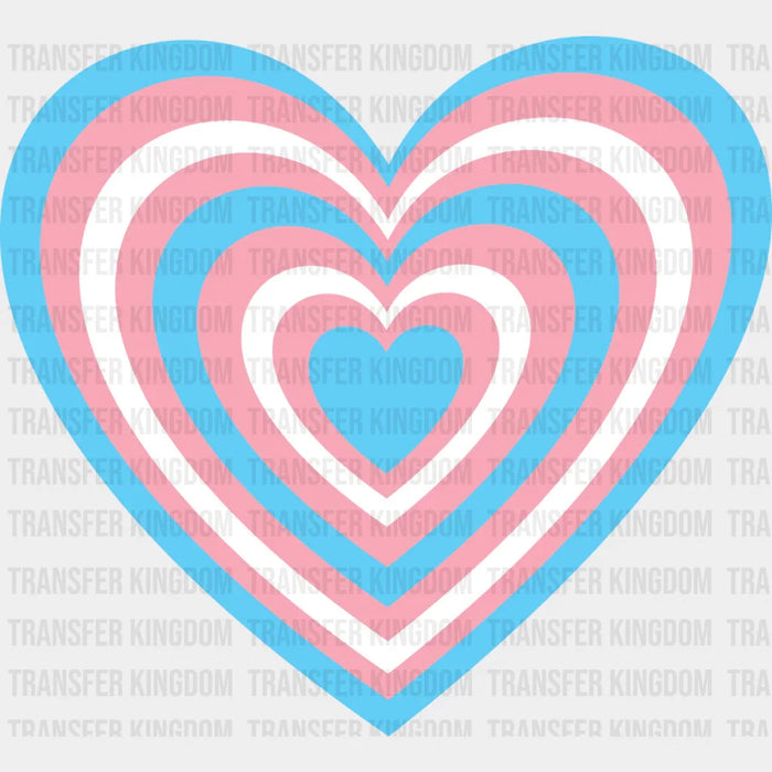 Spiral Heart Shape Design - Transsexual Iron On DTF Transfer