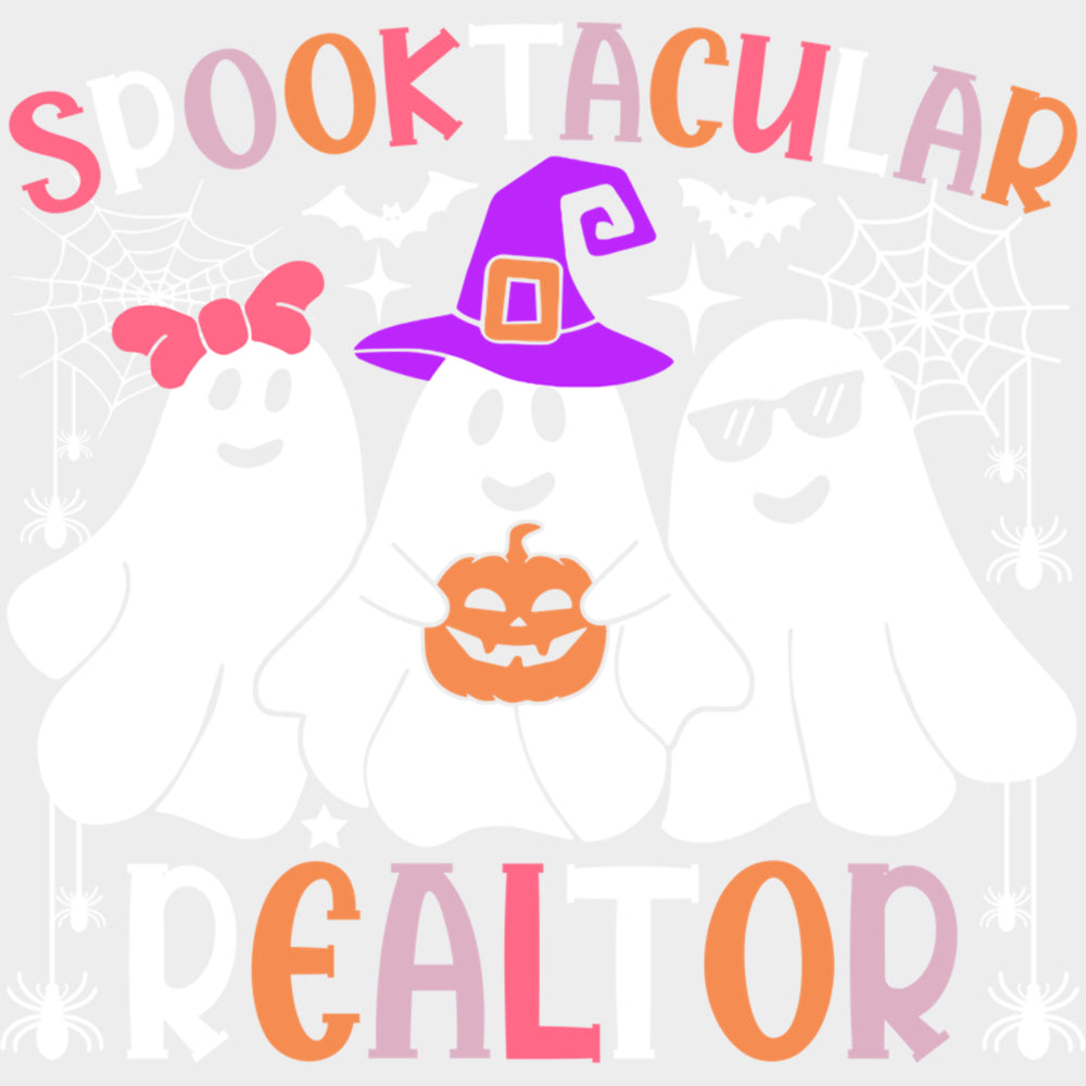 Spooktacular Realtor - Realtor DTF Transfers Adult Unisex - S & M (10’’) / Light Color Design (See Imaging)