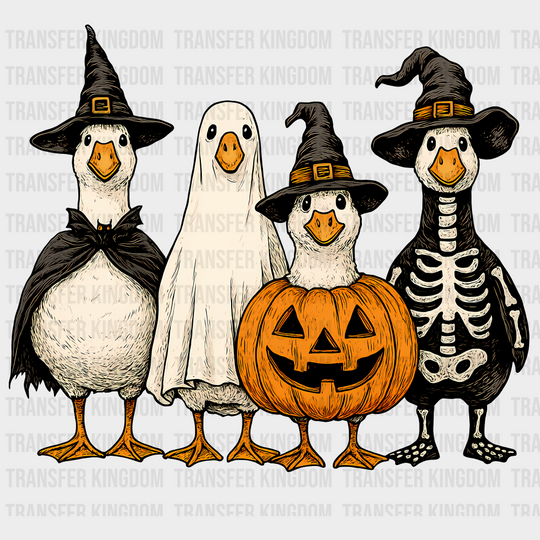 Spooky Geese Pumpkin Design Halloween DTF Transfer