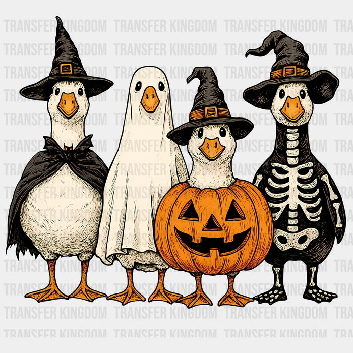 Spooky Geese Pumpkin Design - Halloween DTF Transfer