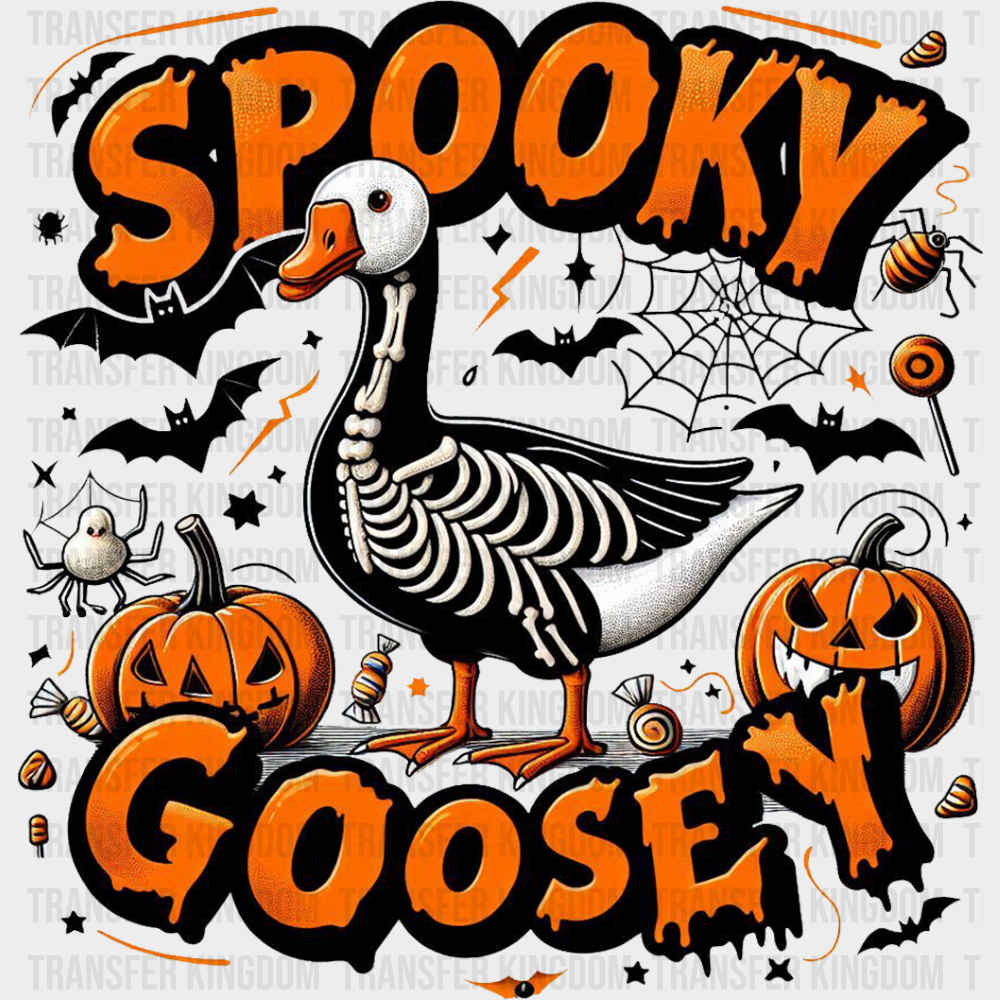 Spooky Goosey Orange Design Halloween DTF Transfer