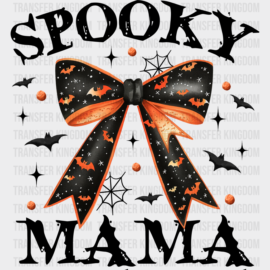 Spooky Mama - Halloween Dtf Heat Transfer Unisex S & M (10’) / Dark Color Design See Imaging