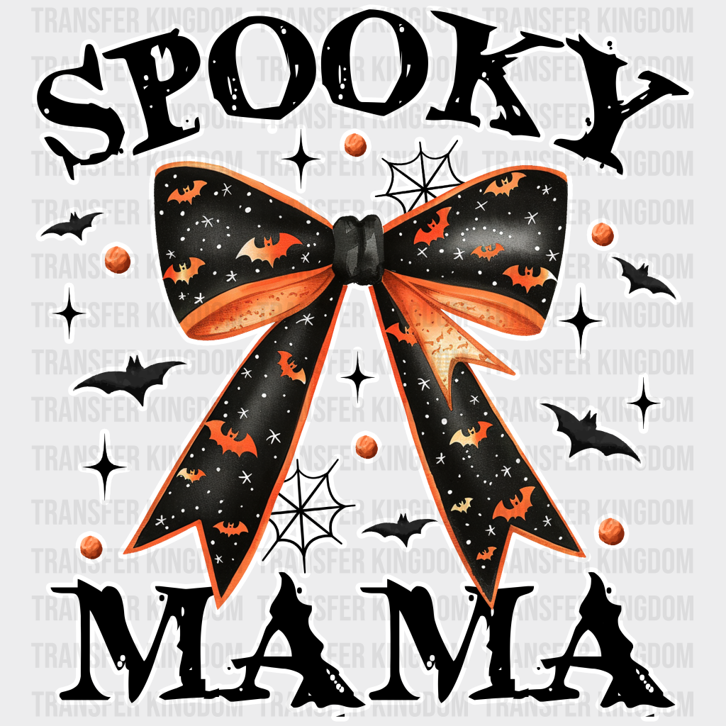 Spooky Mama - Halloween Dtf Heat Transfer Unisex S & M (10’) / Light Color Design See Imaging