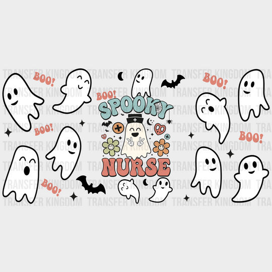 Spooky Nurse - Halloween Cup Wrap Uv Sticker Permanent Dtf Decal