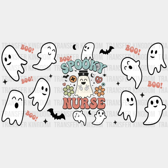 Spooky Nurse - Halloween Cup Wrap UV Sticker Permanent UV DTF Decal