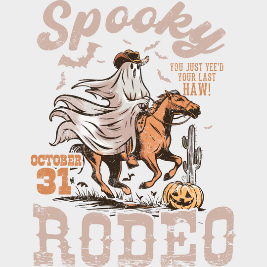 Spooky Rodeo - Halloween DTF Transfer Adult Unisex - S & M (10’’) / Light Color Design (See Imaging)