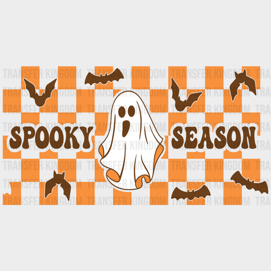 Spooky Season Ghost Design - Halloween Cup Wrap Uv Sticker Permanent Dtf Decal