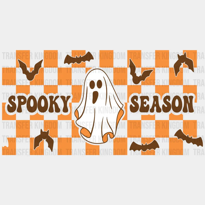 Spooky Season Ghost Design - Halloween Cup Wrap UV Sticker Permanent UV DTF Decal