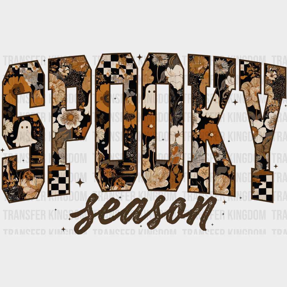 Spooky Season - Halloween DTF Transfer Adult Unisex - S & M (10’’) / Dark Color Design (See Imaging)