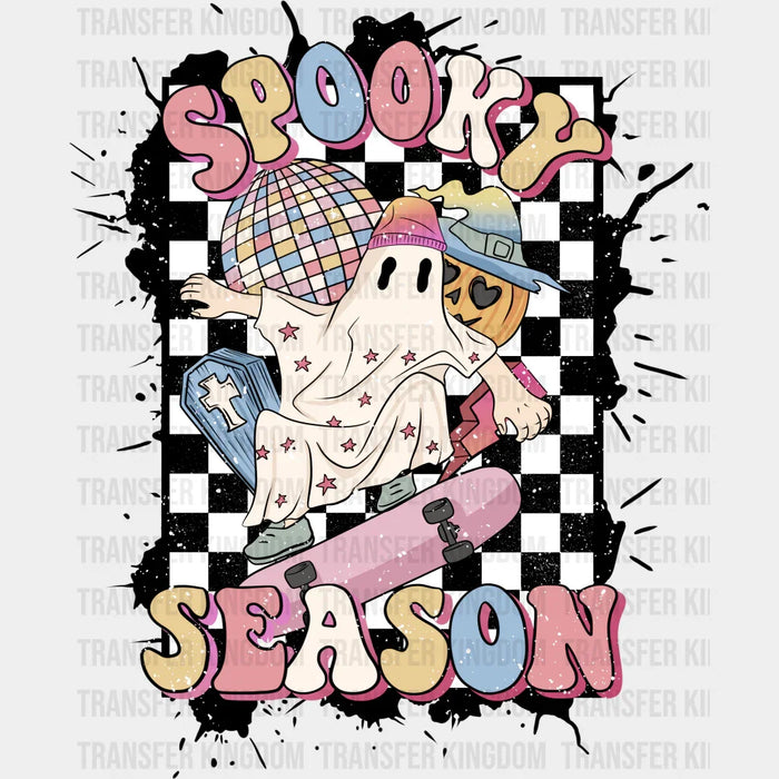 Spooky Season Skating Ghost - Halloween DTF Heat Transfer
