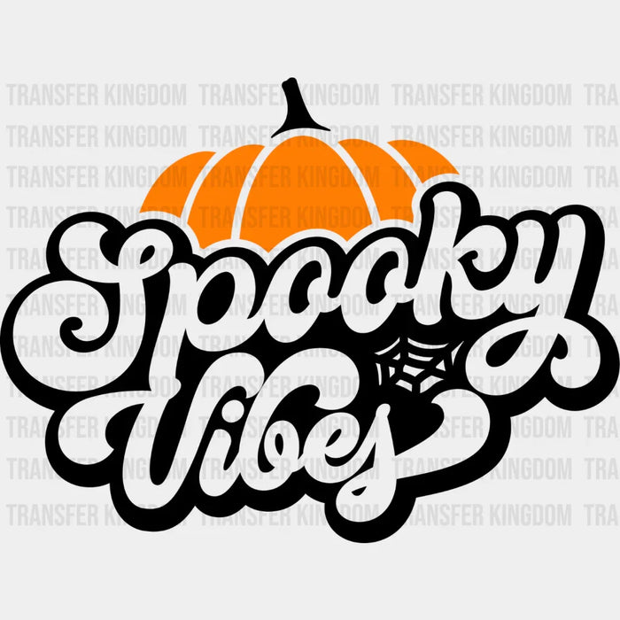 Spooky Vibes Pumpkin - Halloween DTF Transfer