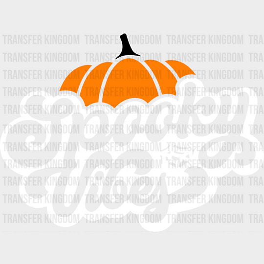 Spooky Vibes Pumpkin - Halloween Dtf Transfer Unisex S & M (10’’) / Light Color Design See Imaging