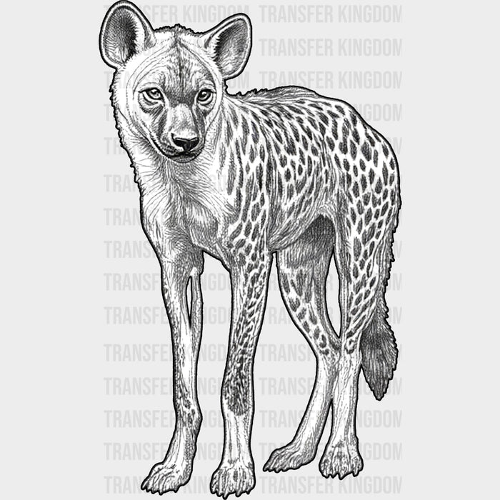 Spotted Hyena B&W - Animals DTF Transfers