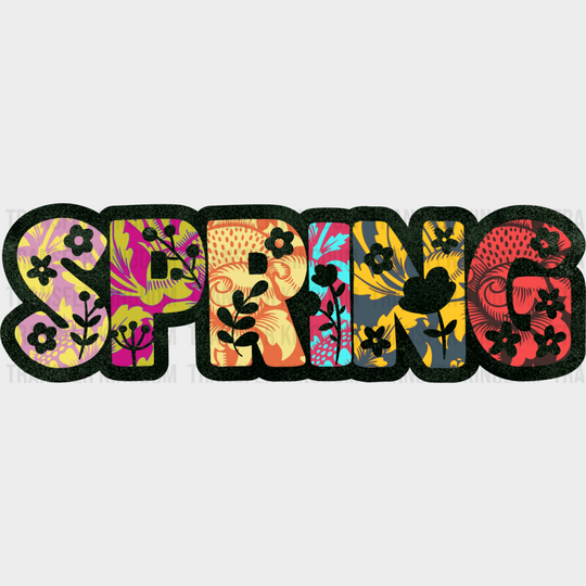 Spring Flowers Design - Spring DTF Transfer Adult Unisex - S & M (10’’) / Dark Color Design (See Imaging)