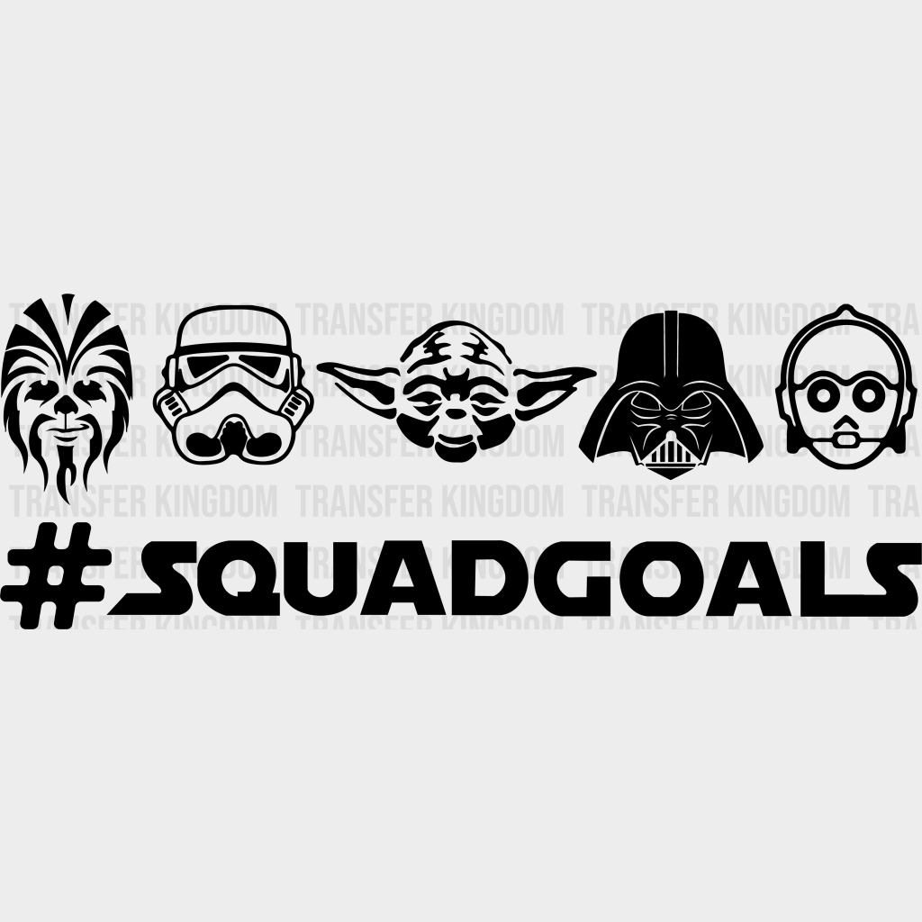 Squadgoals Star Wars Disney Dtf Transfer Unisex - S & M (10’) / Dark Color Design See Imaging